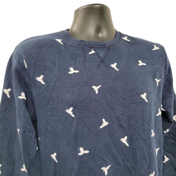 2/$20 Denim & Flower Ricky Singh Crewneck Navy Blue Sweatshirt Top Size: Small - Picture 4 of 9